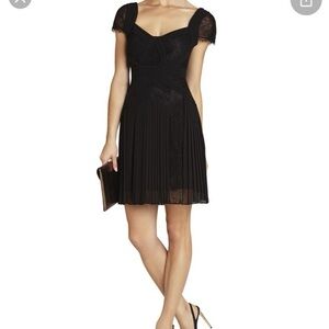 BCBGMAXAZRIA Women's Aris Pleated Lace Cocktail Dress # 8